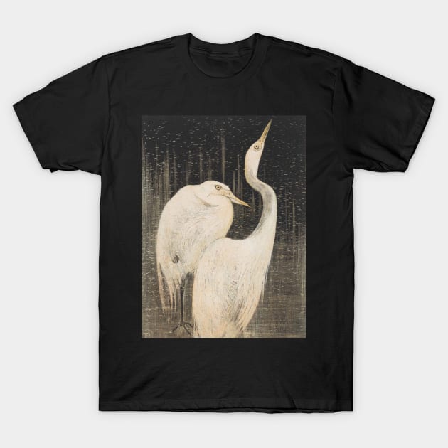 Twee zilverreigers , 1878–1905 T-Shirt by fleurdesignart